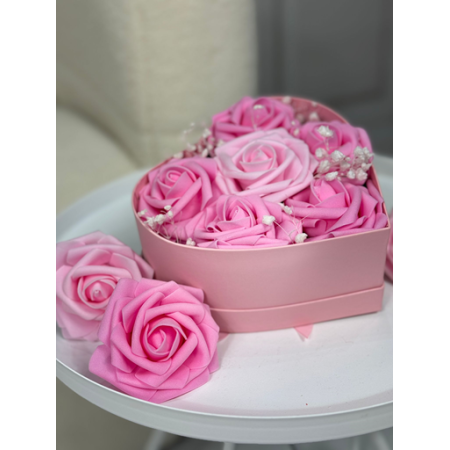Flowerbox serce rożowe